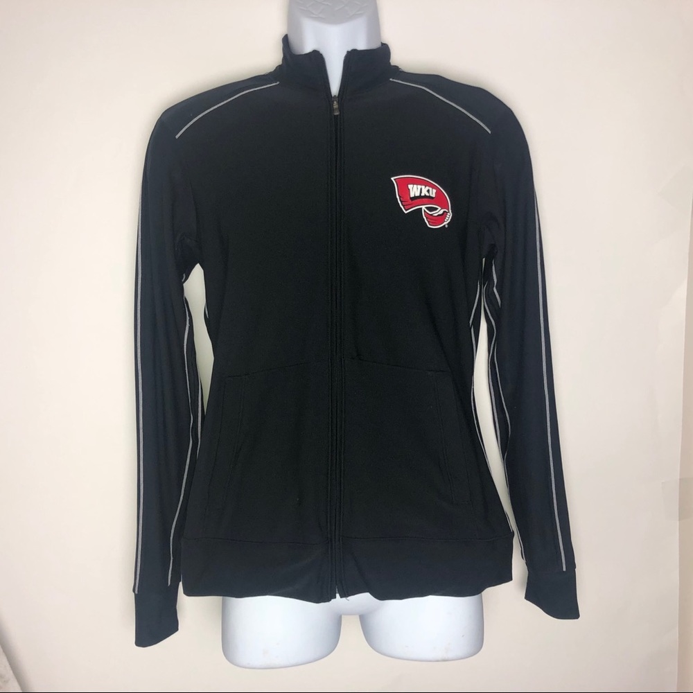 Under Armour Black Full-Zip Varsity Jacket with Red Patch #0029